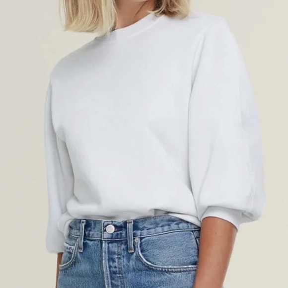 Agolde Thora Style 3/4 Sleeve Sweatshirt - Picture 1 of 6